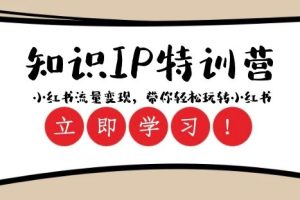 知识IP特训营 ：小红书-流量变现，带你轻松玩转小红书（23节视频课）