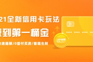 2021全新信用卡玩法:快速提额/0首付买房/套现生财,赚到第一桶金