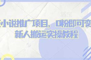 蛋花小说推文项目，0粉即可变现，新人搬运实操教程