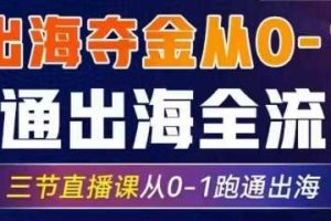 2025出海夺金从0-1跑通出海全流程，三节直播课从0-1跑通出海，教你用AI跑通全流程