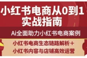 2025小红书电商全链路运营，Ai全面助力小红书电商案例