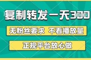 转发视频一天3张+，正规平台放心做，不看播放量，无粉丝要求，随时随地挣收益【揭秘】