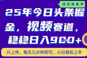今日头条视频赛道最新玩法，每天十分钟，保底日入9张+【揭秘】