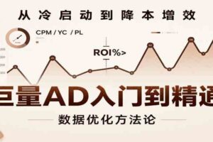 巨量AD入门到精通，含工具、设置、定向、优化等广告投放全流程
